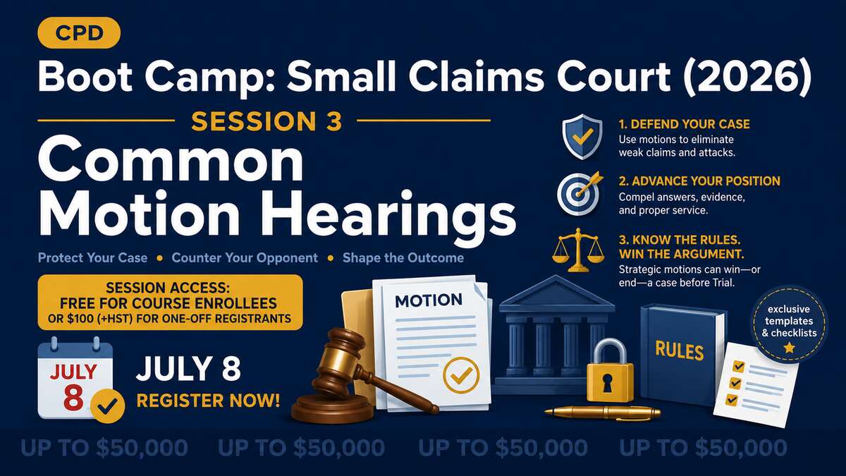 Boot Camp: Common Motion Hearings